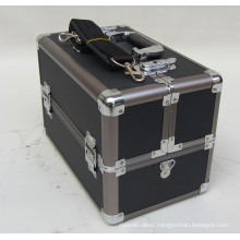 2013 Black ABS Aluminum Makeup Train Case Fold Trays Pallet